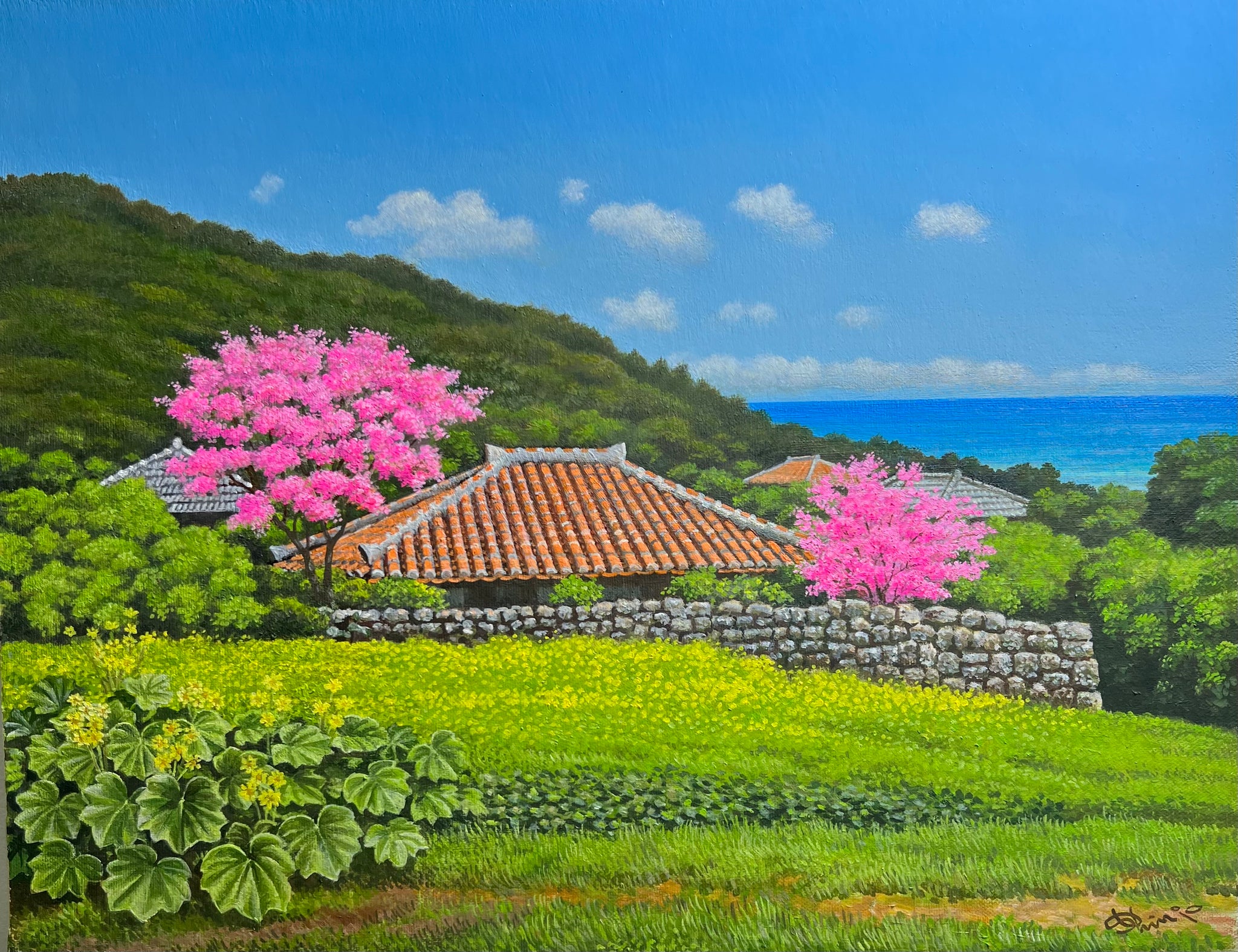 赤瓦屋根風景 – 新城征孝ギャラリー ONLINE SHOP